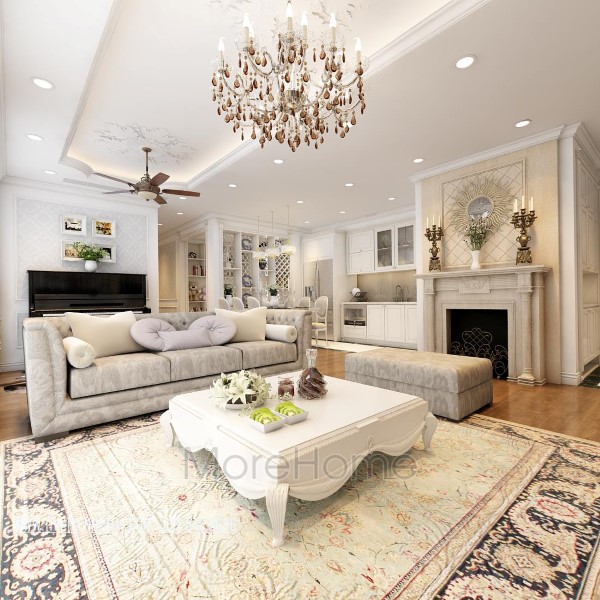 Morehome gợi ý cách phối màu nội thất sofa phòng khách đẹp